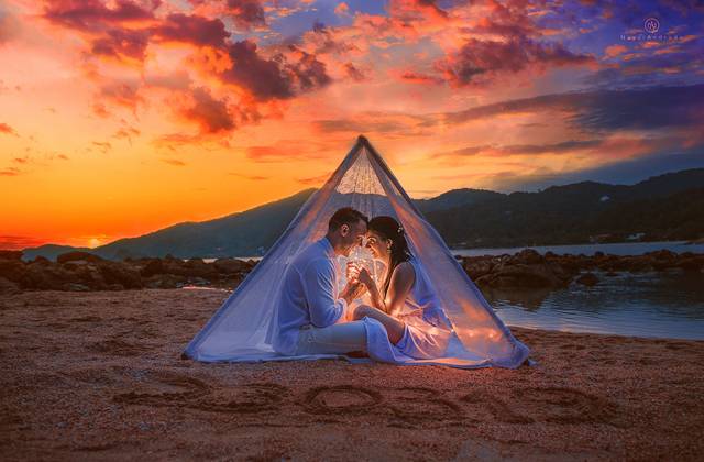 Pre-Wedding de Pre Wedding na praia- Alan e Raquel