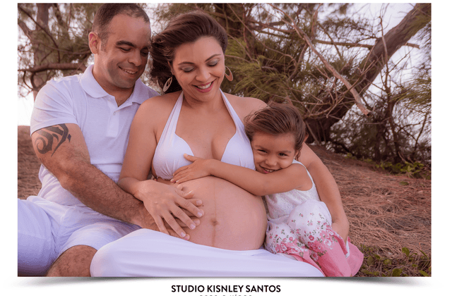 Ensaio Gestante de A espera de Laura