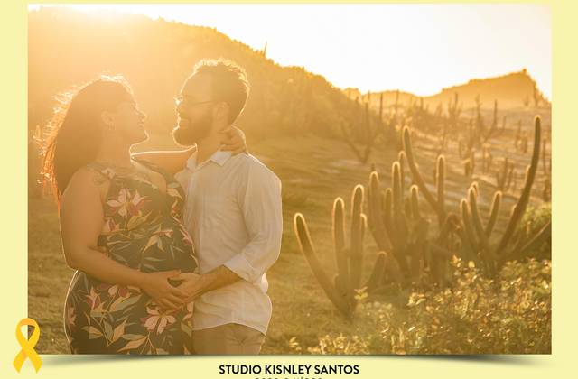 Ensaio Gestante de A espera de Laura