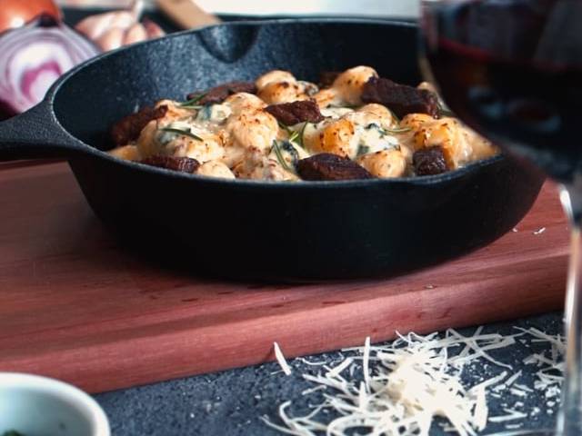 GASTRONOMIA de GNOCCHI FILÉ A GORGONZOLA