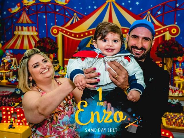 Filme - Aniversário Infantil de Circo do Enzo