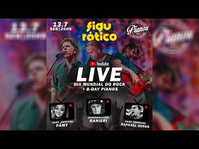 Lives de Live do Pianos Embaixador - Dia Mundial do Rock