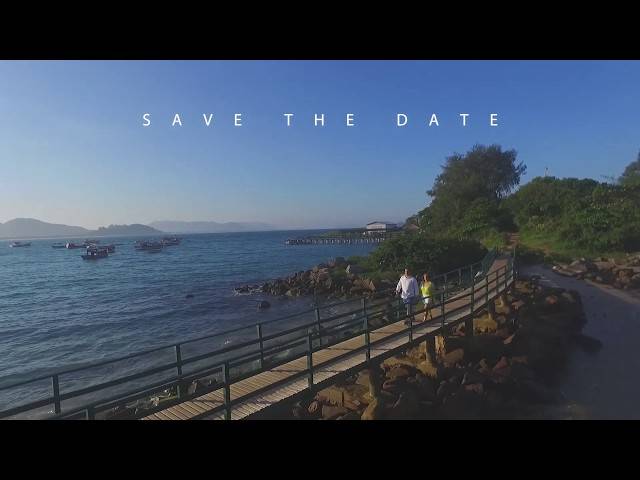 save the date - casamento de Leslie + Emerson