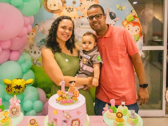 Fotografia Documental de Aniversário 1 Ano Laura - Aniversário no Salão do Condomínio no Rio de Janeiro - RJ - Soraya Pamplona Fotografia