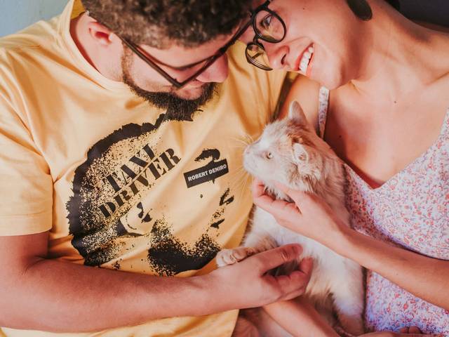 Casais de Gizelle e Daniel | Ensaio de casal em casa