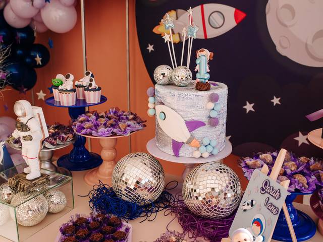 Família de Sarah | 1 ano | Aniversário Astronauta