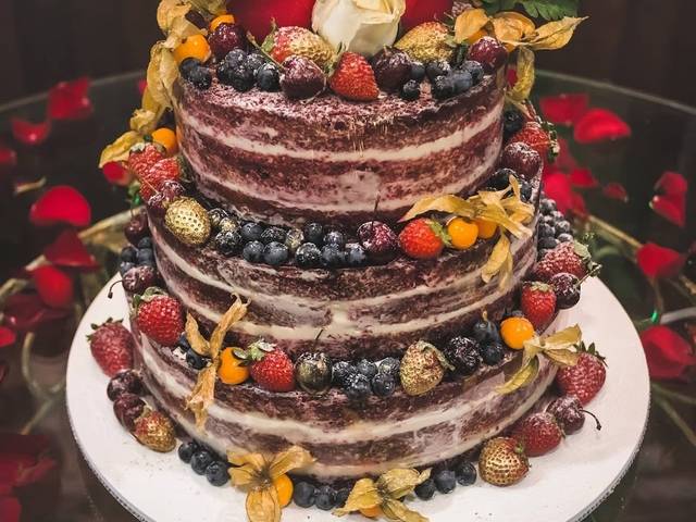 Bolos decorados de Naked Cake