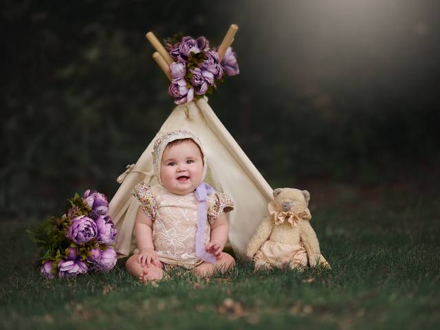 Bebes de Los 6 meses de Camila Mini sesión. 