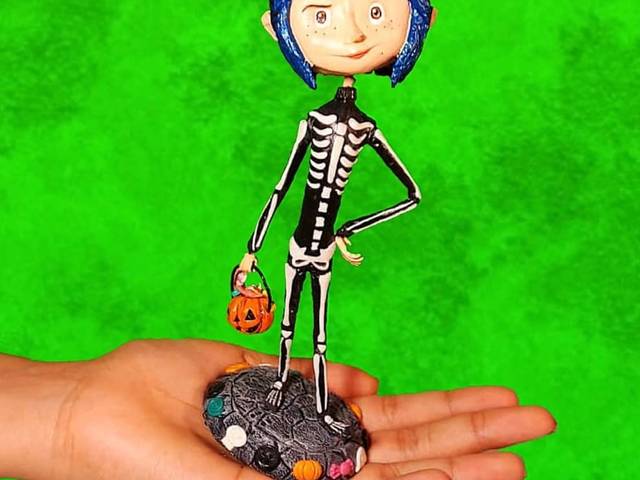 Escultura  de Coraline Halloween 