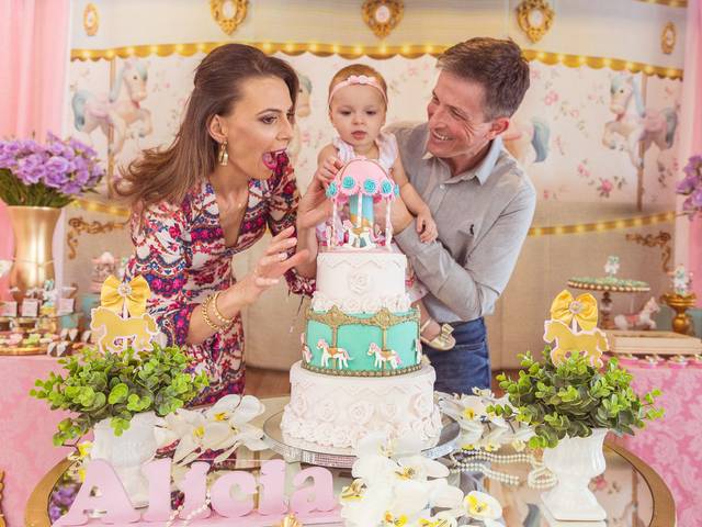 Infantil de Aniversário 1 Ano - Alícia