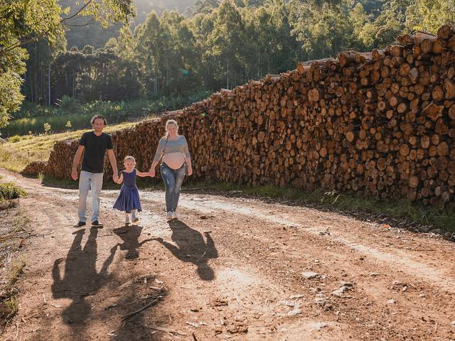 Gestante de Simone e Charles com Beatriz e Arthur