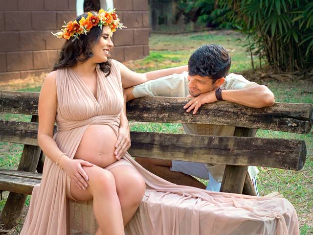 Gestante de Ensaio gestante Aline