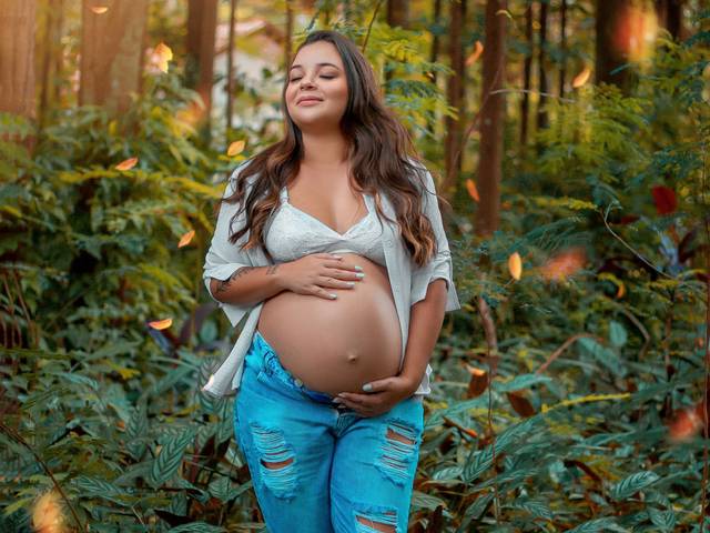 Gestante de Ensaio gestante Carolina