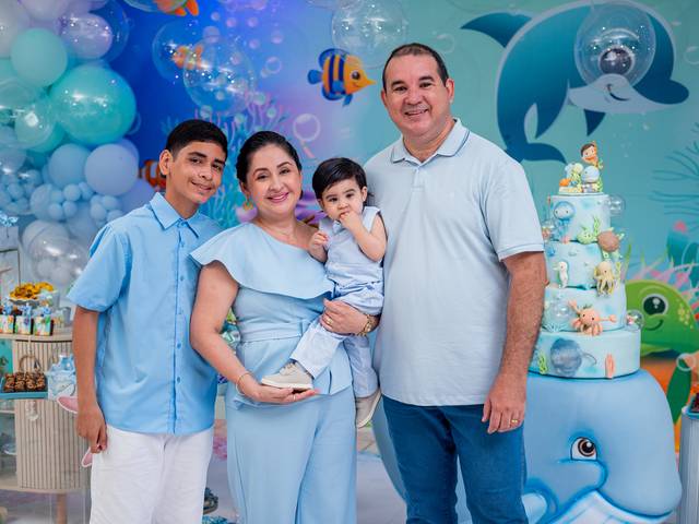 INFANTIL de Aniversário de 1 ano do Otávio | Tema Fundo do Mar 