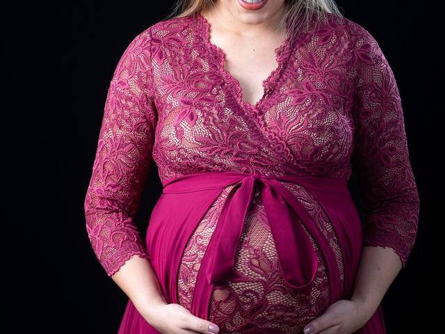 Gestante de Sarah, Vitor e Isaac