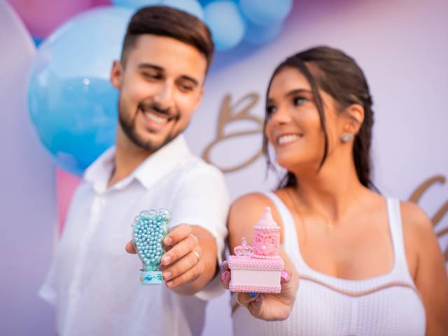 Gestante de Chá revelação Deile e Victor