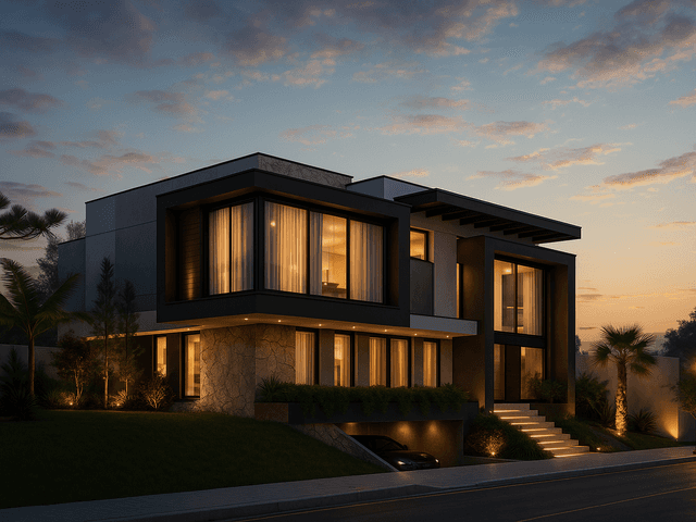 RESIDENCIAL de Residência Contemporânea de 430m² em Fazenda Rio Grande - PR