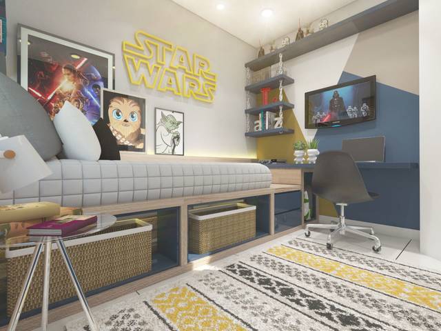 DESIGN DE INTERIORES de DORMITÓRIO RESIDÊNCIA RPL 03