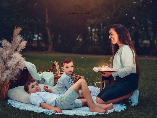 ensaio de família  de Dias das Mães, Ariane