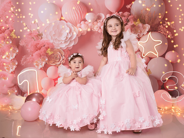 1 ano de Amanda 1  e Helena 3