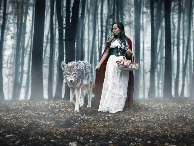 Fine art de Francilene • A garota da capa vermelha