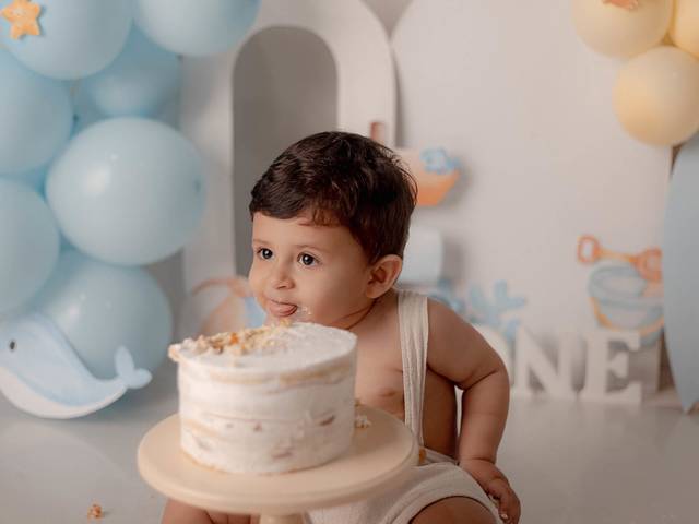 Smash the cake de Otávio | 12 meses