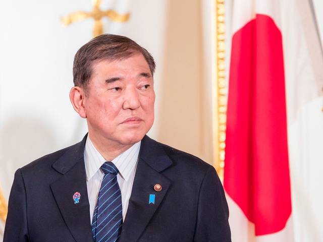 FOTOJORNALISMO de Primeiro-ministro do Japão Shigeru Ishiba