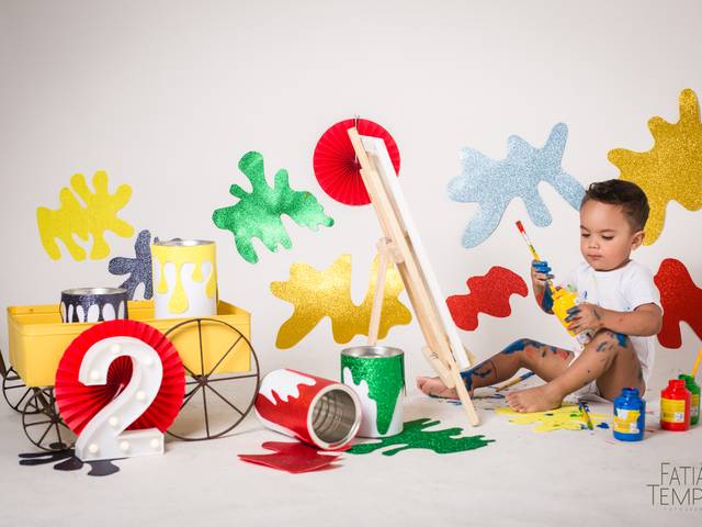 Ensaio de crianças de Paint Baby Benicio