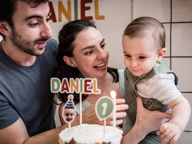 Aniversário de criança de 1 ano Daniel