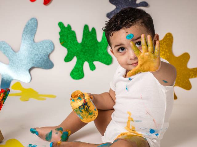 Ensaio de crianças de Paint Baby Otto