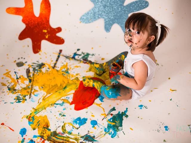 Ensaio de crianças de Ensaio Paint Baby 2 anos Bianca