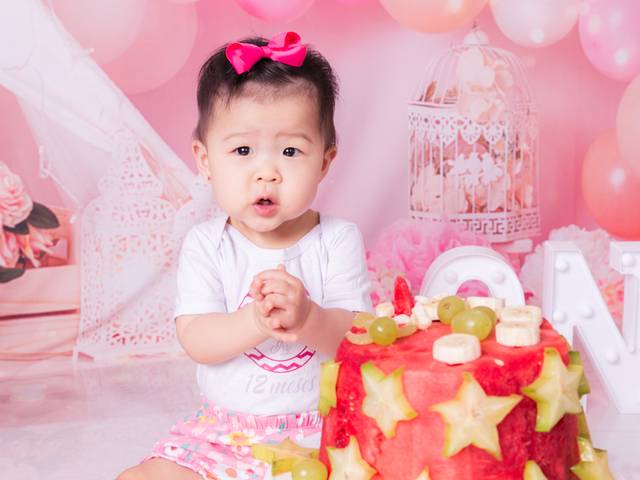 SMASH THE CAKE de SESSÃO SMASH THE FRUIT  IVY- 1 ANO