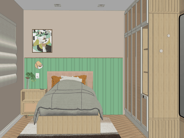 arquitetura e interiores de Quarto moderno