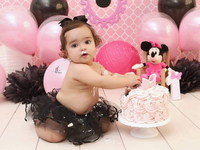 Smash The Cake - Minnie Rosa Princesa para a Júlia 