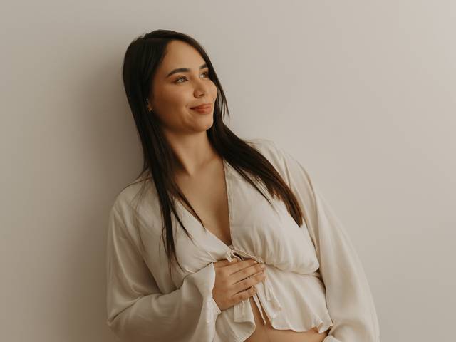 Gestante de Á espera da Maria Luiza