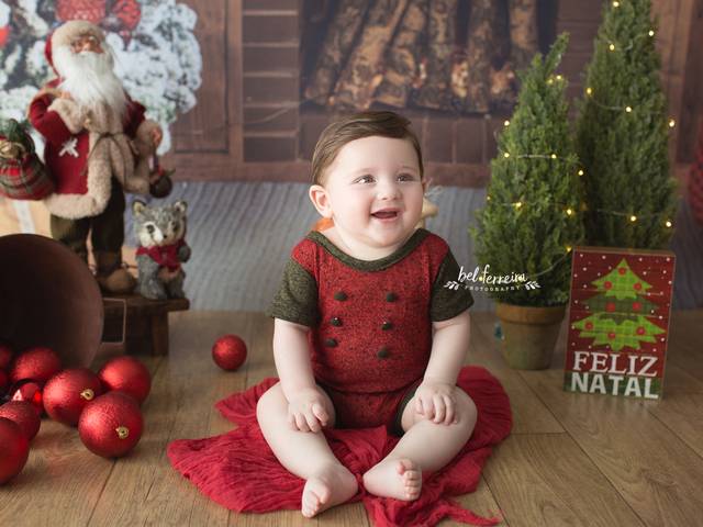 KIDS de Mini sessão de Natal  Lucca