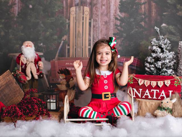 KIDS de Sessão de Natal - Laura