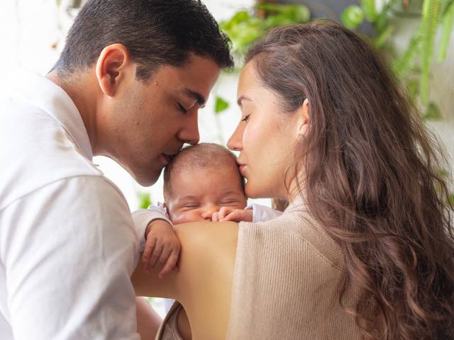 Sessão Familiar de Ensaio de 1 mês da Liz