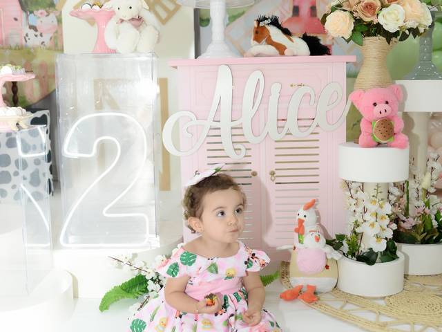 festa infantil 2025 de Alice 2 anos
