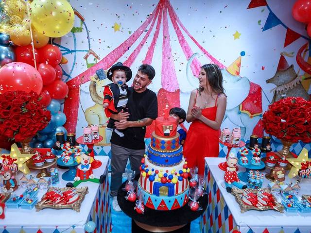 Festa Infantil de Aniversário de 1 ano do Rafael com Tema de Circo