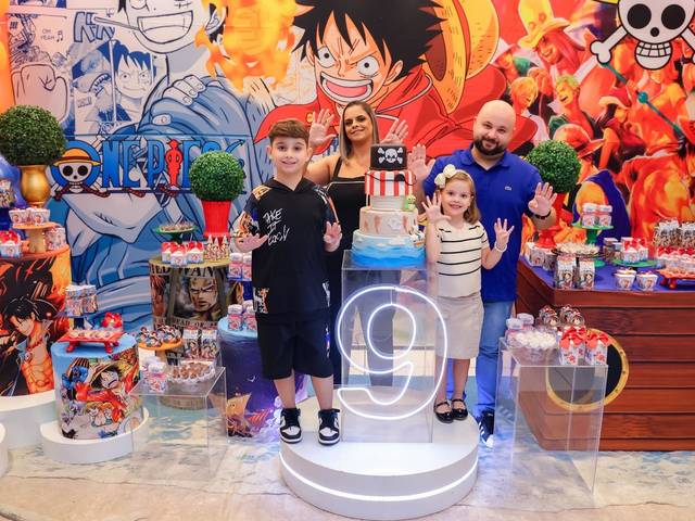 Festa Infantil de ANIVERSÁRIO DE 9 ANOS DO GABRIEL COM TEMA ONE PIECE