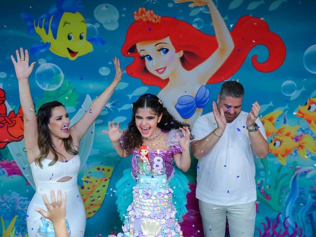 Festa Infantil de ANIVERSÁRIO DE 8 ANOS DA LARA COM TEMA PRINCESA ARIEL