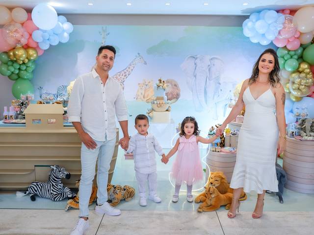 Festa Infantil de ANIVERSÁRIO DE 3 ANOS DOS IRMÃOS ARTHUR E LAURA COM TEMA ARCA DE NOÉ