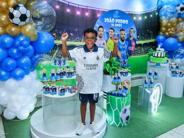 Festa Infantil de ANIVERSÁRIO DE 10 ANOS DO JOÃO PEDRO COM TEMA LIGA DOS CAMPEÕES