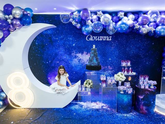 Festa Infantil de ANIVERSÁRIO DE 8 ANOS DA GIOVANNA COM TEMA GALÁXIA