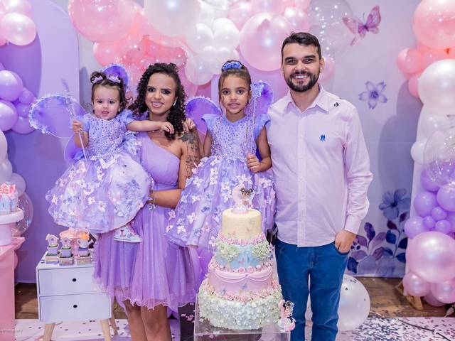 Festa Infantil de ANIVERSÁRIO DAS IRMÃS LAURA E LUIZA COM JARDIM DAS BORBOLETAS