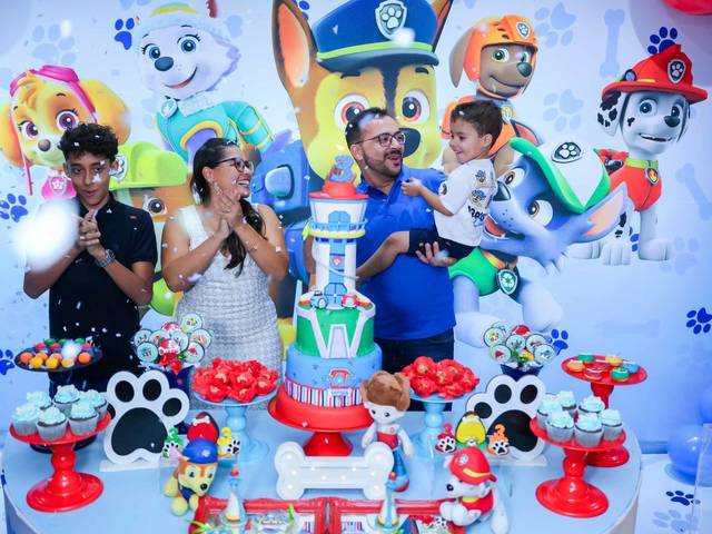 Festa Infantil de Festa do Benicio de 3 anos com o tema Paw Patrol