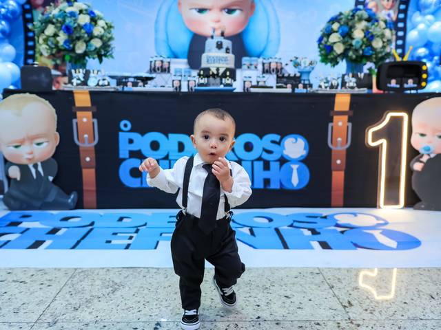 Festa Infantil de Festa O Poderoso Chefinho de 1 ano do Anthony