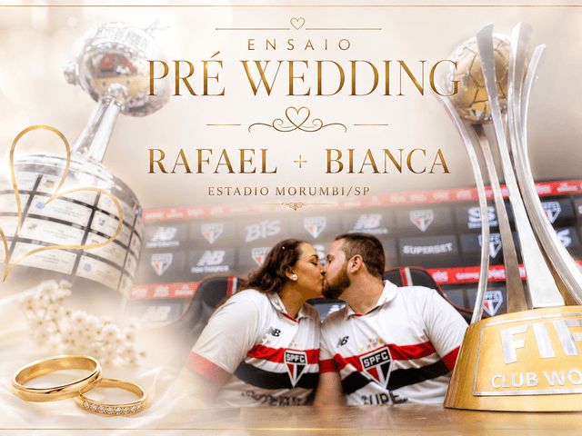 ENSAIO CASAL de FOTOS CASAL RAFAEL + BIANCA ESTADIO MORUMBI SP