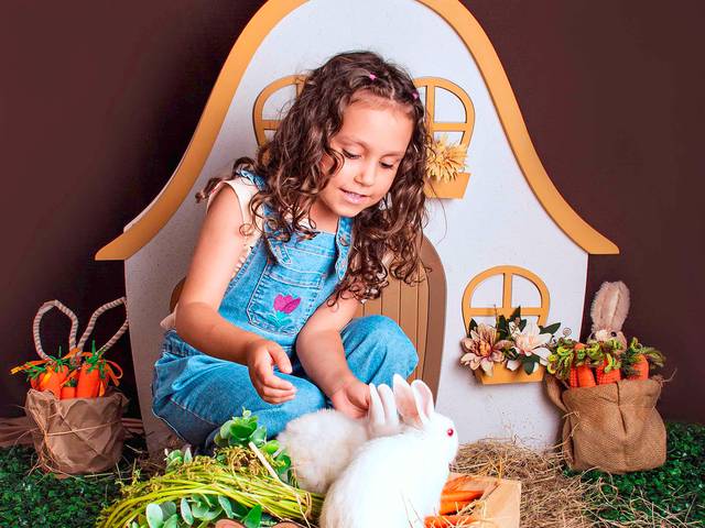 infantil temático de Ensaio de Pascoa modelo